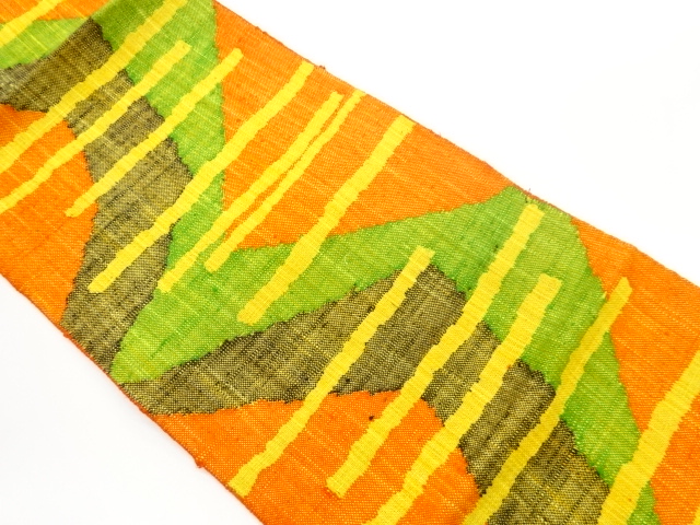 JAPANESE NAGOYA OBI / WOVEN GEOMETRIC